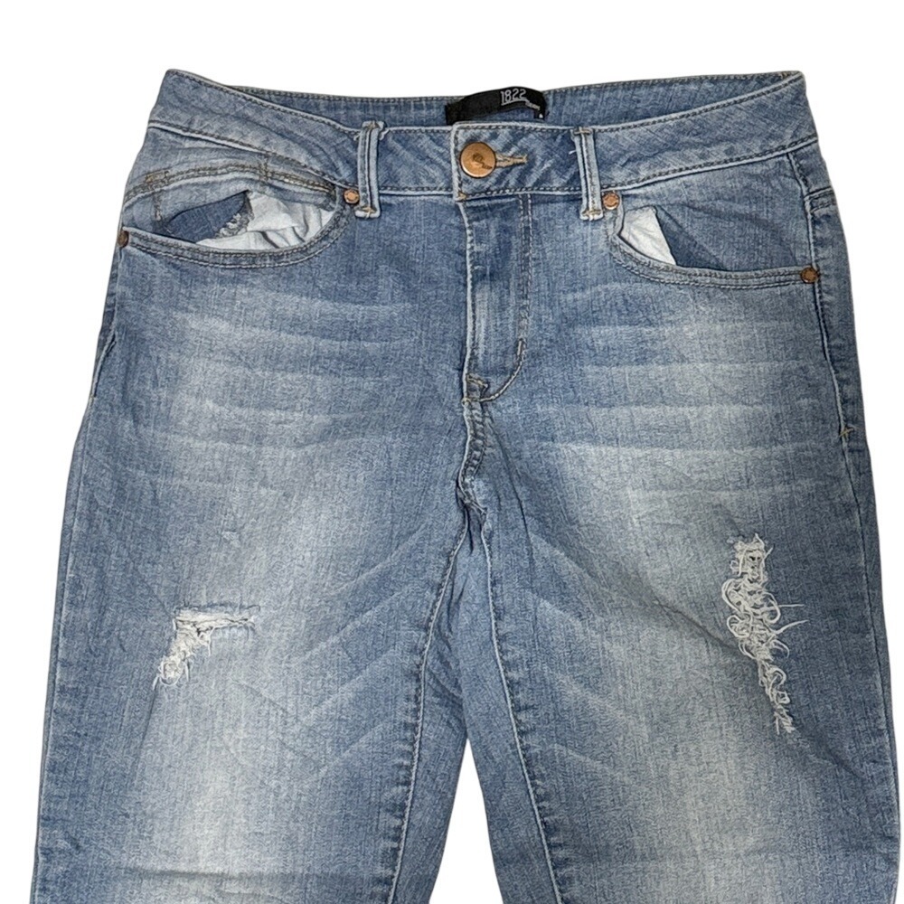 1822 denim skinny distressed jeans women's‎ size 8